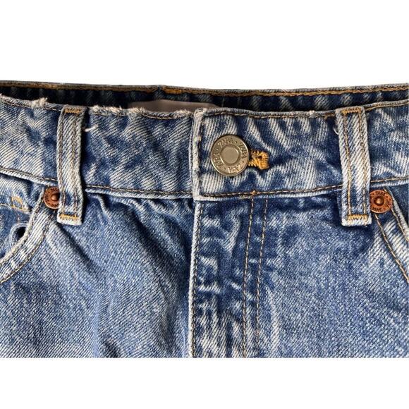 Zara Ripped Destroyed Distressed Blue Jeans sz 8 High Rise Mom Jeans Classic Fit - Picture 3 of 10